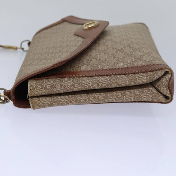 CELINE Macadam Canvas Shoulder Bag Beige - Picture 4 of 13